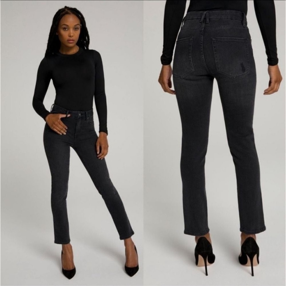 Good American Good Classic Skinny Jeans Black114 Size 30 High Waist